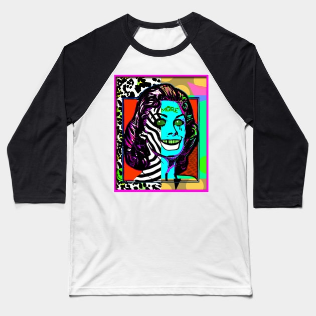 BLUE star gazer | More Terrible Pop Art | FAKE SMILE | Alternate Universe Surreal LSD Design Baseball T-Shirt by Tiger Picasso